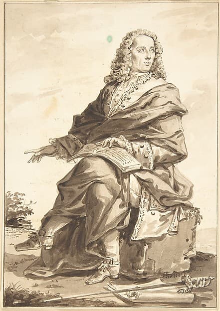 Portrait of J.-B. de Boyer, Marquis d'Argens — Jean-Baptiste-François Bosio