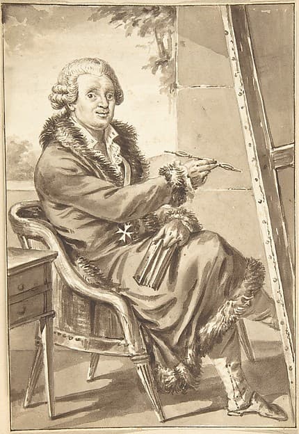 Portrait of Cavaliere Pompeo Batoni — Jean-Baptiste-François Bosio