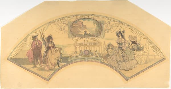 Fan Mount: The Spanish Piazza — Charles Edward Conder