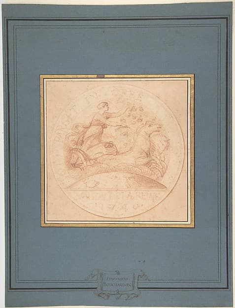 Design for a jeton or a token: Maison de la Reine 1740 — Edme Bouchardon