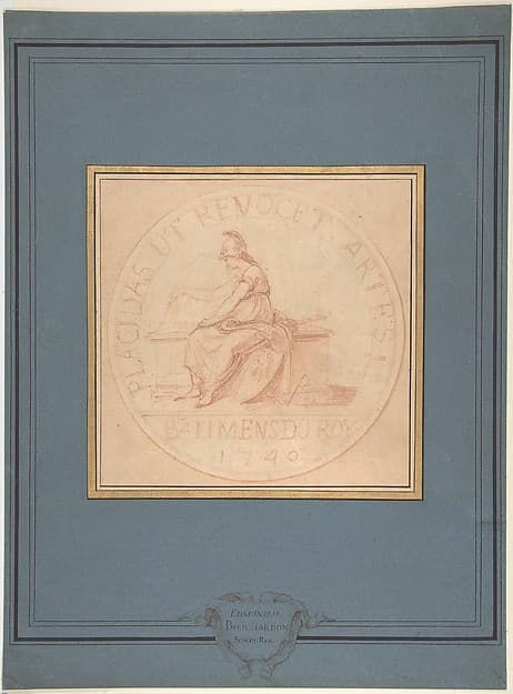 Design for a Medal: Bâtiments du Roy, 1740 — Edme Bouchardon