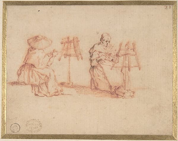 Two Women Winding Yarn — Jacques Callot