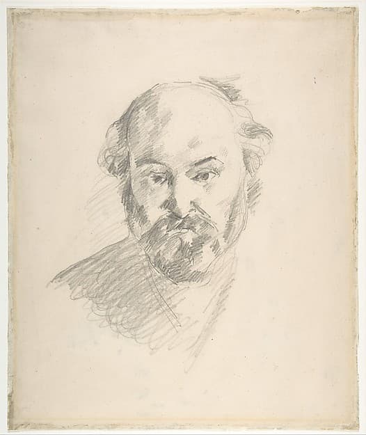 Portrait of the Artist (recto); Fragment of a Landscape Study (verso) — Paul Cézanne