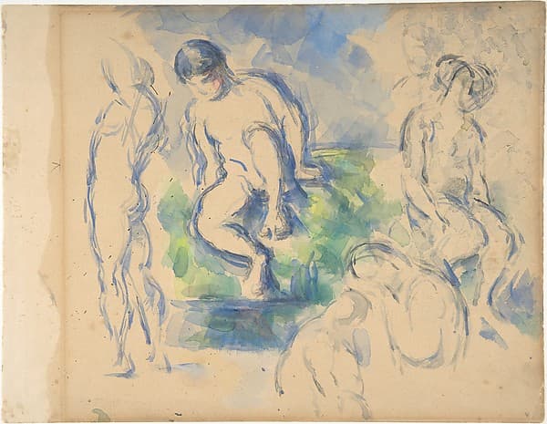 Bathers (recto); Still Life (verso) — Paul Cézanne