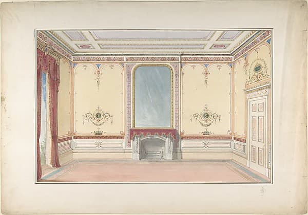 Interior: Fireplace wall — John Gregory Crace