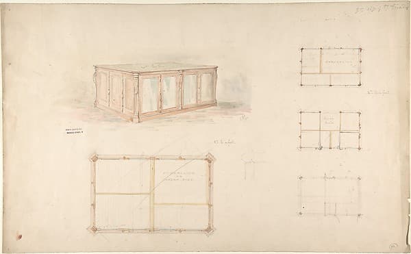 Design for desk and/or portfolio cabinet — John Gregory Crace