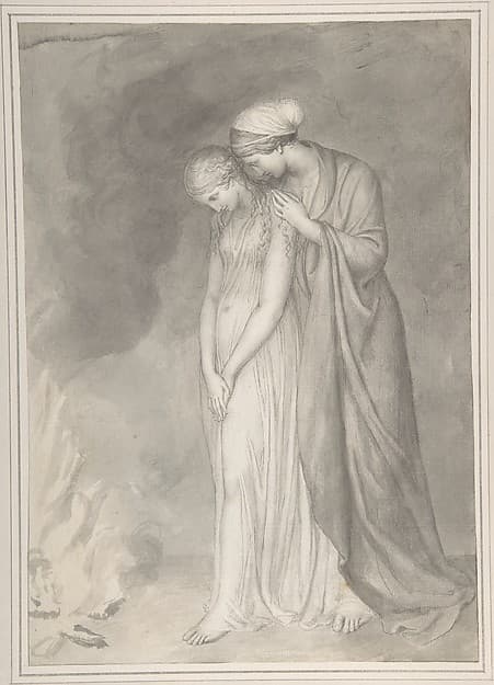 Two women grieving — John Flaxman