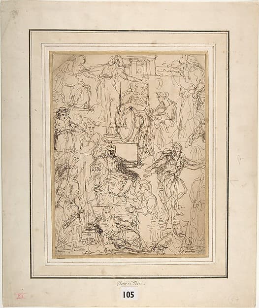 Figure Studies for a Judgment Scene — Michel Corneille the Younger