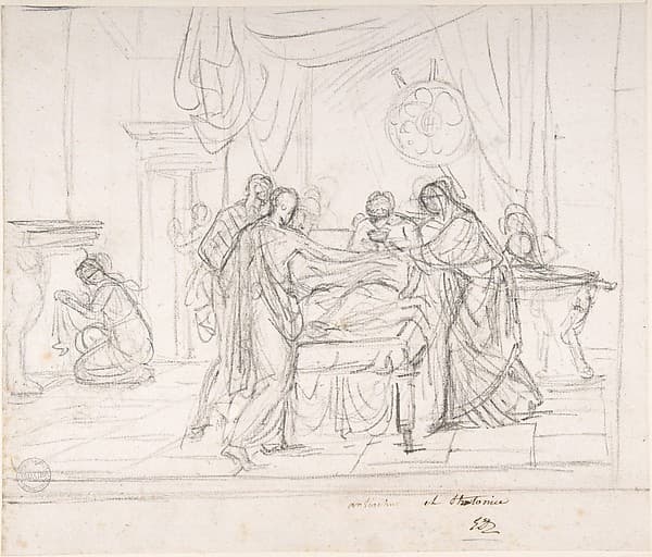 Scene from Ancient History: Cup Offered to an Invalid — Jacques Louis David