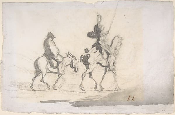 Don Quixote and Sancho Panza — Honoré Daumier