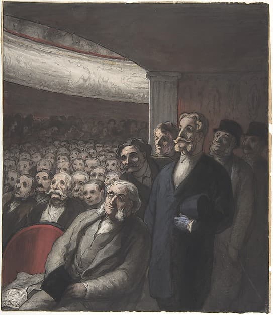 A Theater Audience — Honoré Daumier