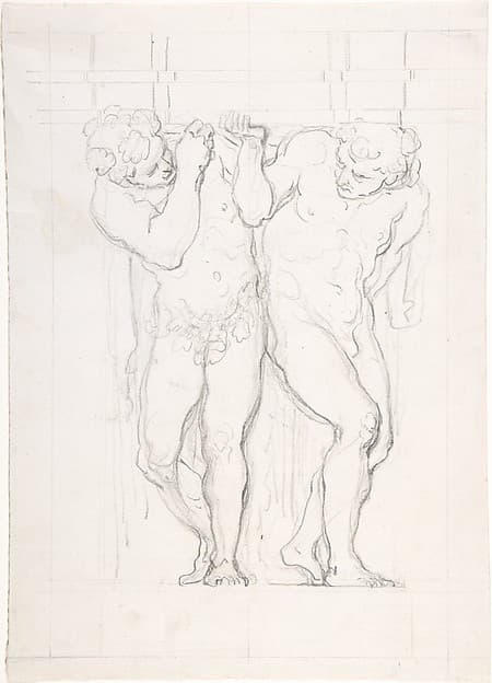Two Atlantes in Conversation — Honoré Daumier