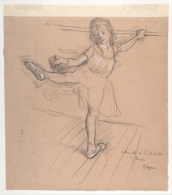Little Girl Practicing at the Bar — Edgar Degas