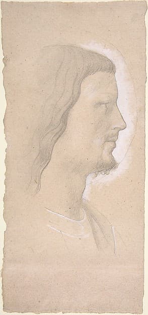 Head of a Saint (profile to the right), after Fra Angelico — Edgar Degas