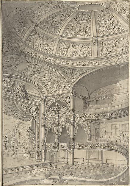 Interior of a Theatre — David Roberts