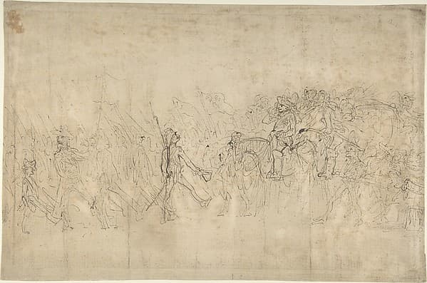 A Military Review — Thomas Rowlandson