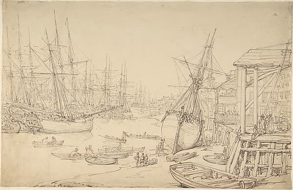 Shipyard, Greenwich — Thomas Rowlandson