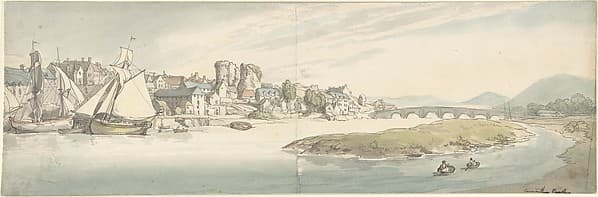 Carmarthen Castle, Wales — Thomas Rowlandson