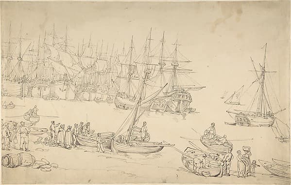 Harbor scene — Thomas Rowlandson