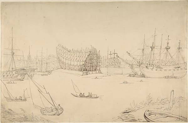 Harbor scene — Thomas Rowlandson