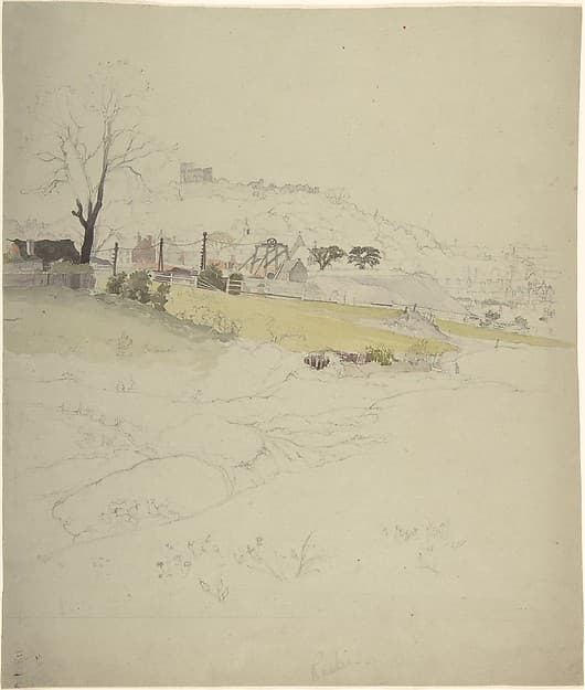 View of a colliery at the edge of a town — George Price Boyce