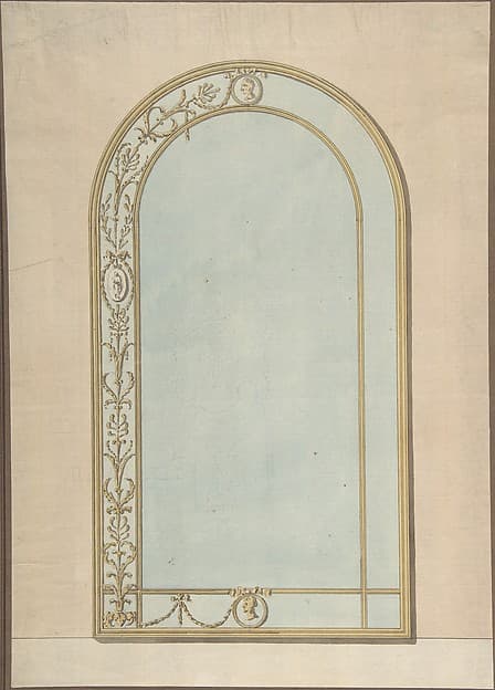 Design for a a Mirror with a Rounded Top — John Yenn