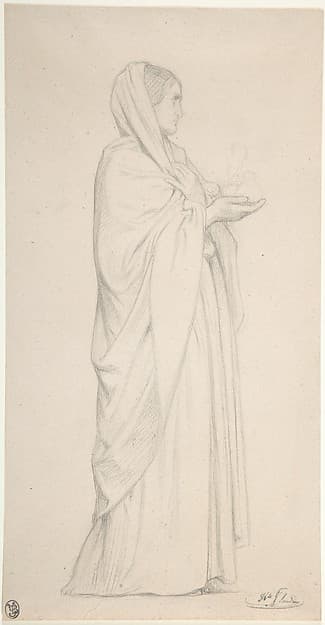 Standing Female Saint — Hippolyte Flandrin