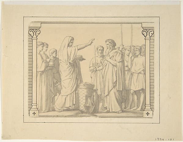 Melchizedek Presenting Abraham with Bread and Wine — Hippolyte Flandrin