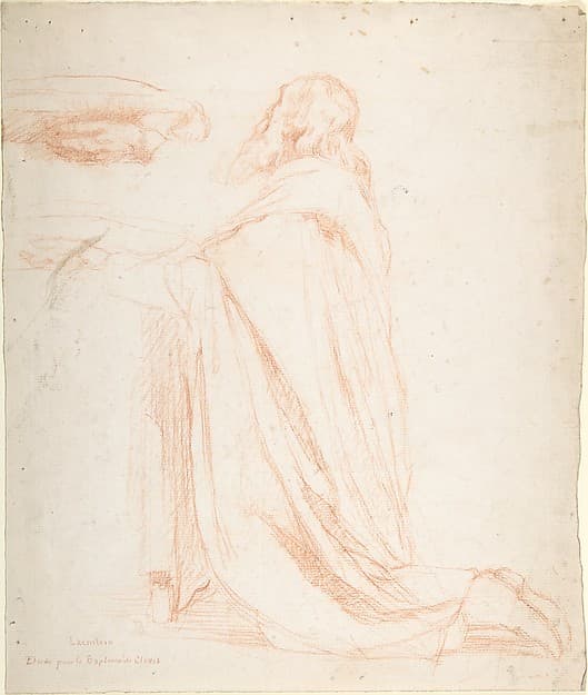 Kneeling Prelate Holding a Cushion — Alexandre Laemlein