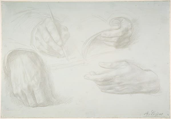 Studies of Hands — Alphonse Legros