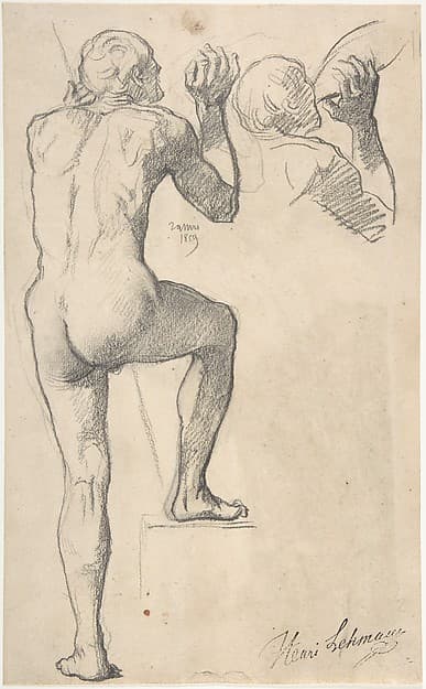 Back View of a Male Nude — Henri Lehmann