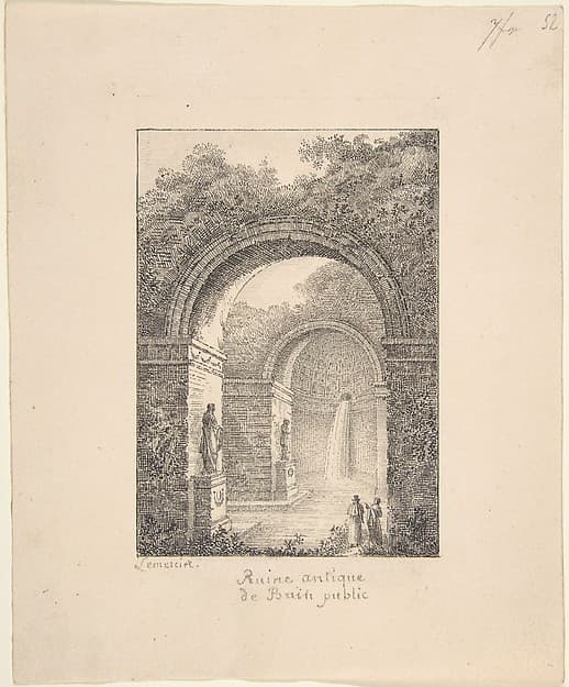 Classical Ruins: A Public Bath — Joseph Lemercier