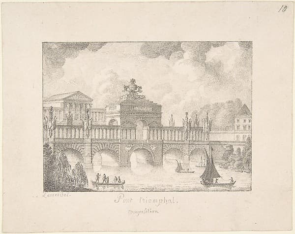 Design for a Triumphal Bridge — Joseph Lemercier