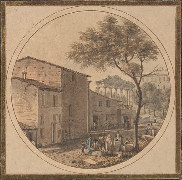 View of the Roman Forum with the Temple of Saturn in the Background — Victor Jean Nicolle