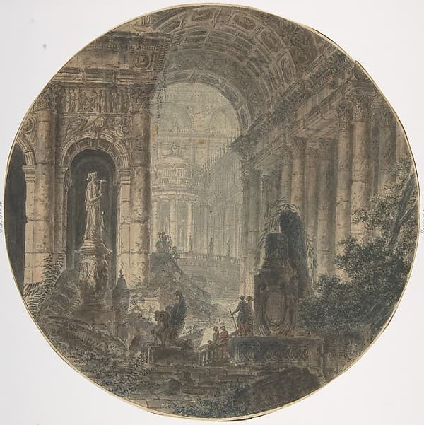 Architectural fantasy — Jean Henri Alexandre Pernet