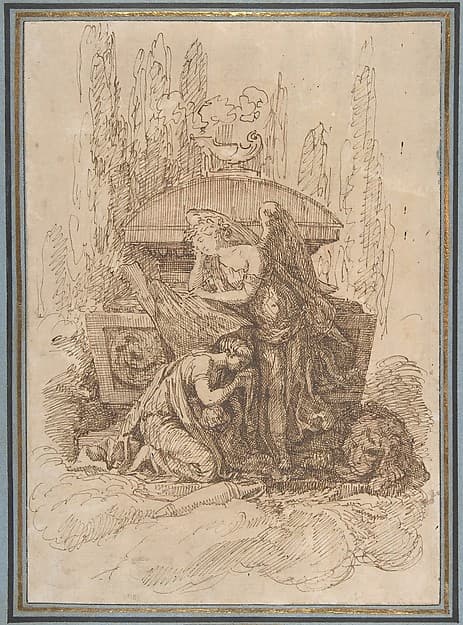 Landscape with a Memorial Scene — Ennemond Alexandre Petitot