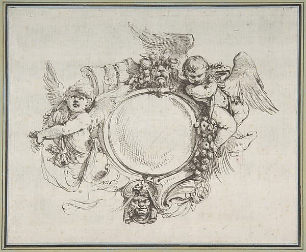 Design for a Cartouche with a Variant — Carlo Bianconi