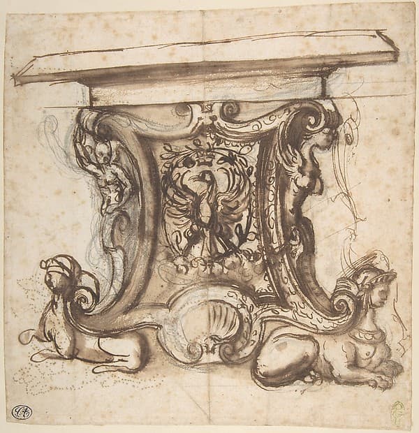Design for the End Pier of a Table — Giovanni Battista Naldini