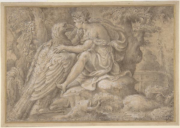 Jupiter and Astraea — Giulio Campi