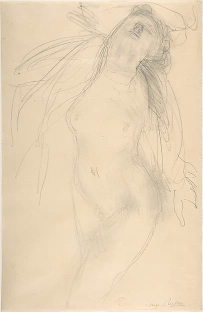 Female nude reclining — Auguste Rodin