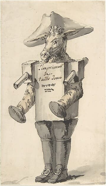 Caricature of a Printer — Jean Charles Delafosse