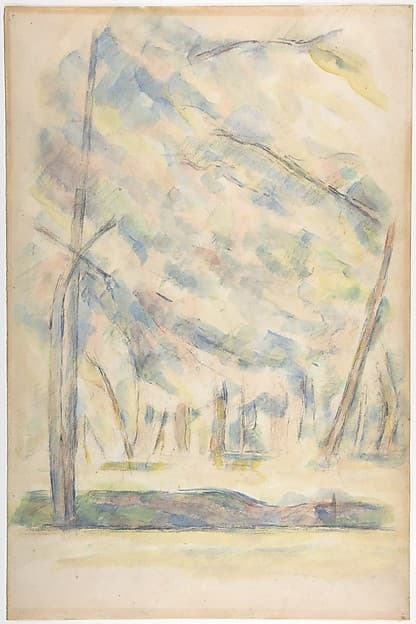 Landscape (recto); Sketch of rocks(?) (verso) — Paul Cézanne