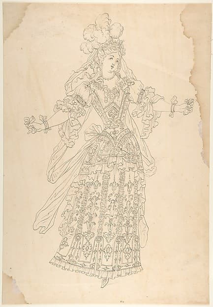 Female Actor in Ballet Costume — Jean Berain