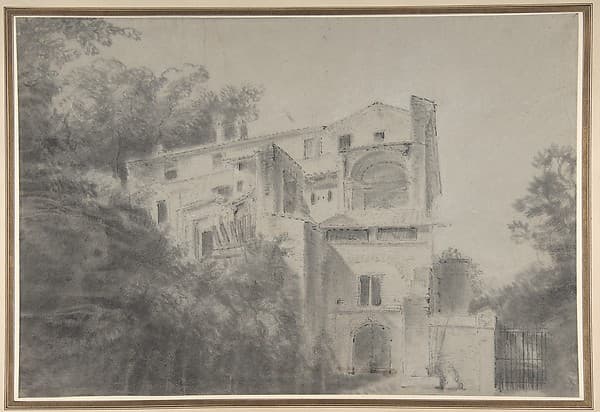 View of the Palazza Madama, Rome (?) — Charles Michel Ange Challe