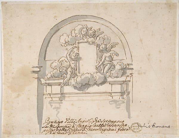 Angels Supporting a Frame — Pier Leone Ghezzi