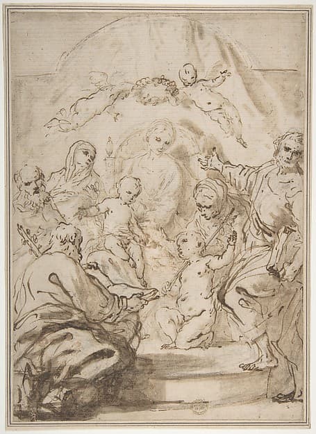 The Virgin and Child Enthroned with Attendant Saints — Antonio Gionima