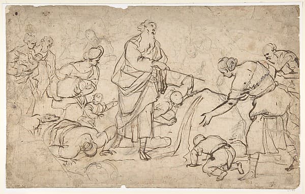 Moses Striking the Rock — Luca Giordano