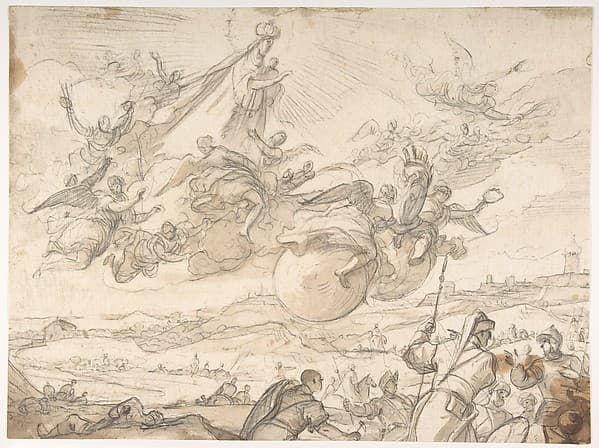 The Virgin Intervening during a Siege of Madrid — Luca Giordano