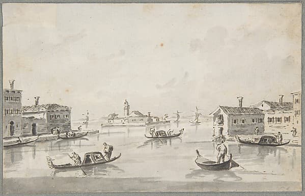The Punta di San Giobbe, with the Island of San Secondo in the Distance — Giacomo Guardi