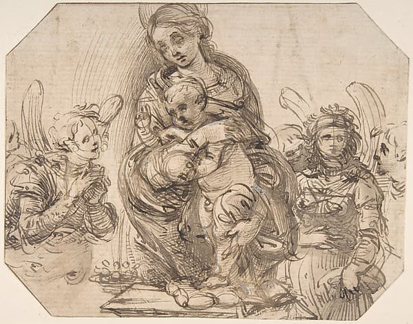 Virgin and Child Attended by Angels — Filippino Lippi
